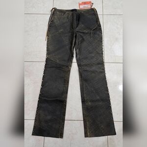 HARLEY DAVIDSON womens leather pants size 8